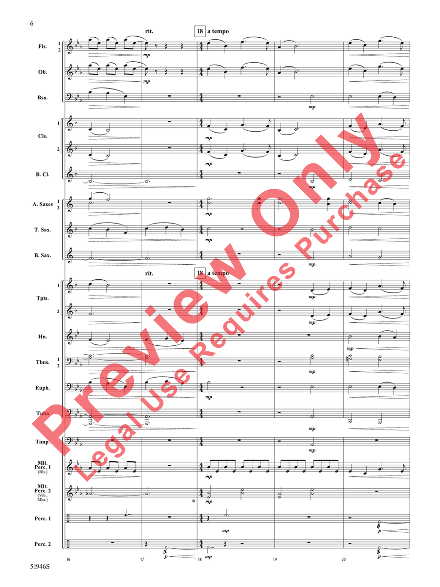 Ocean Blue Ocean Blue Concert Band scores gallery preview page 7
