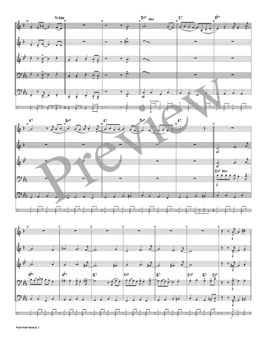 Friday Night Swing Friday Night Swing Small Ensemble scores gallery preview page 5
