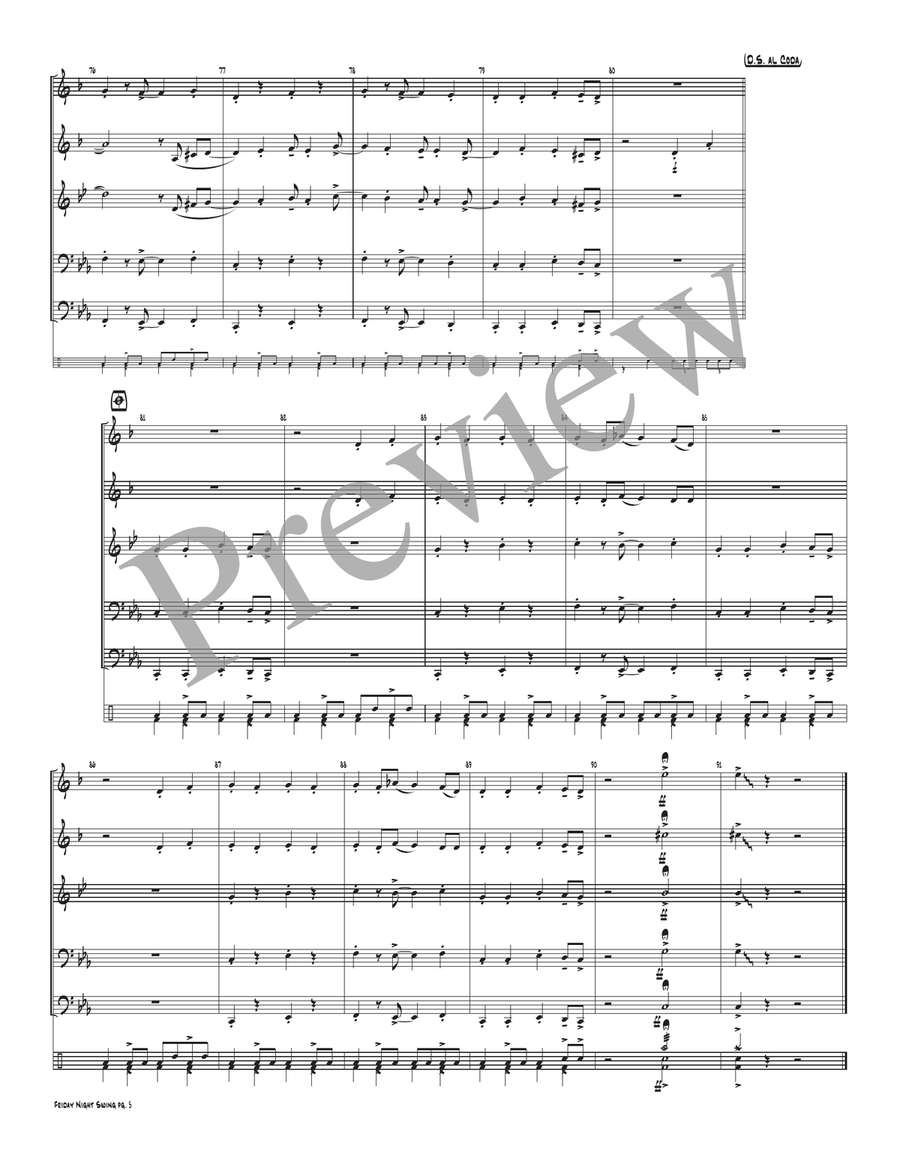 Friday Night Swing Friday Night Swing Small Ensemble scores gallery preview page 7