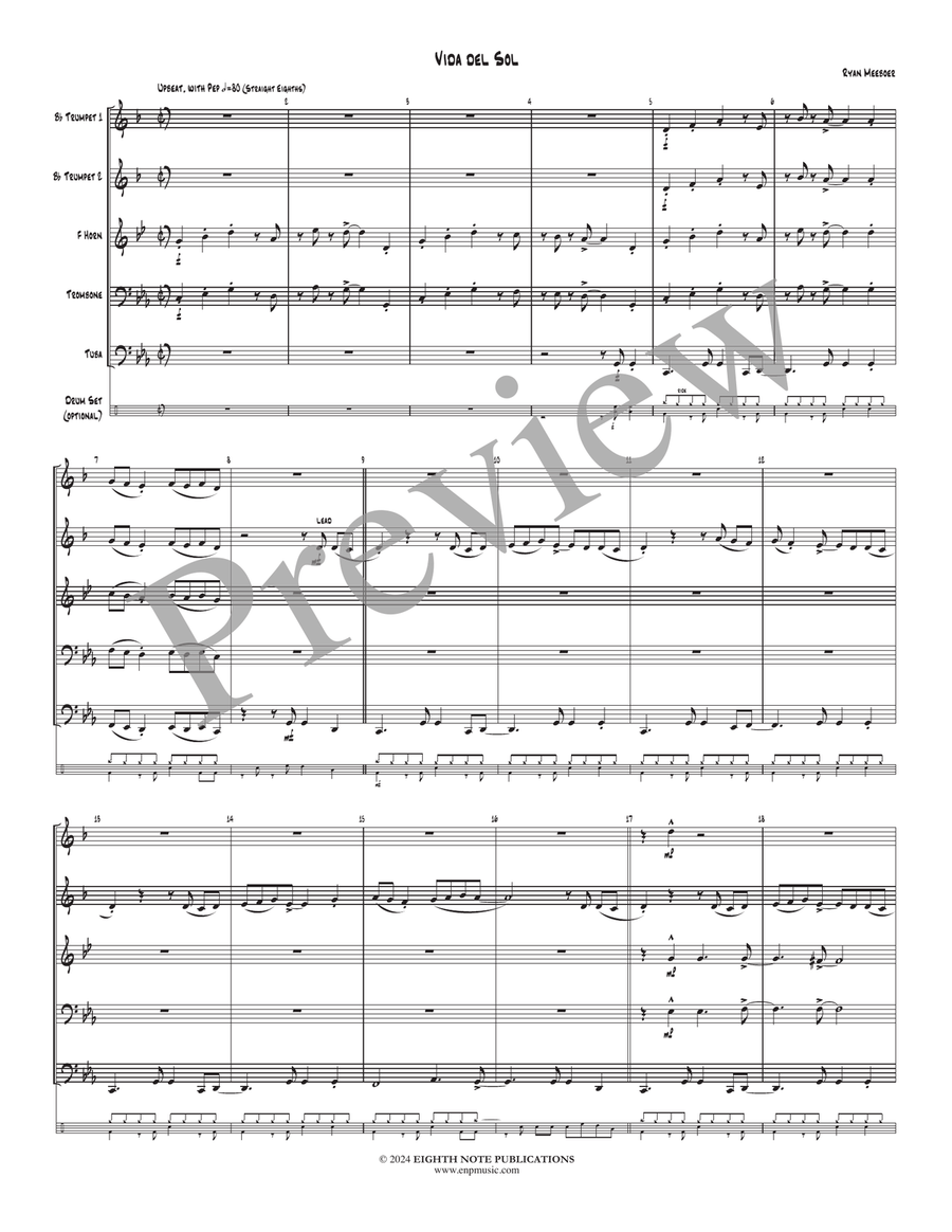 Vida del Sol Vida del Sol Small Ensemble scores gallery preview page 3