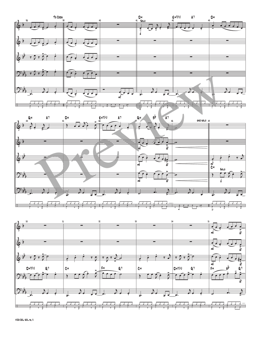 Vida del Sol Vida del Sol Small Ensemble scores gallery preview page 5