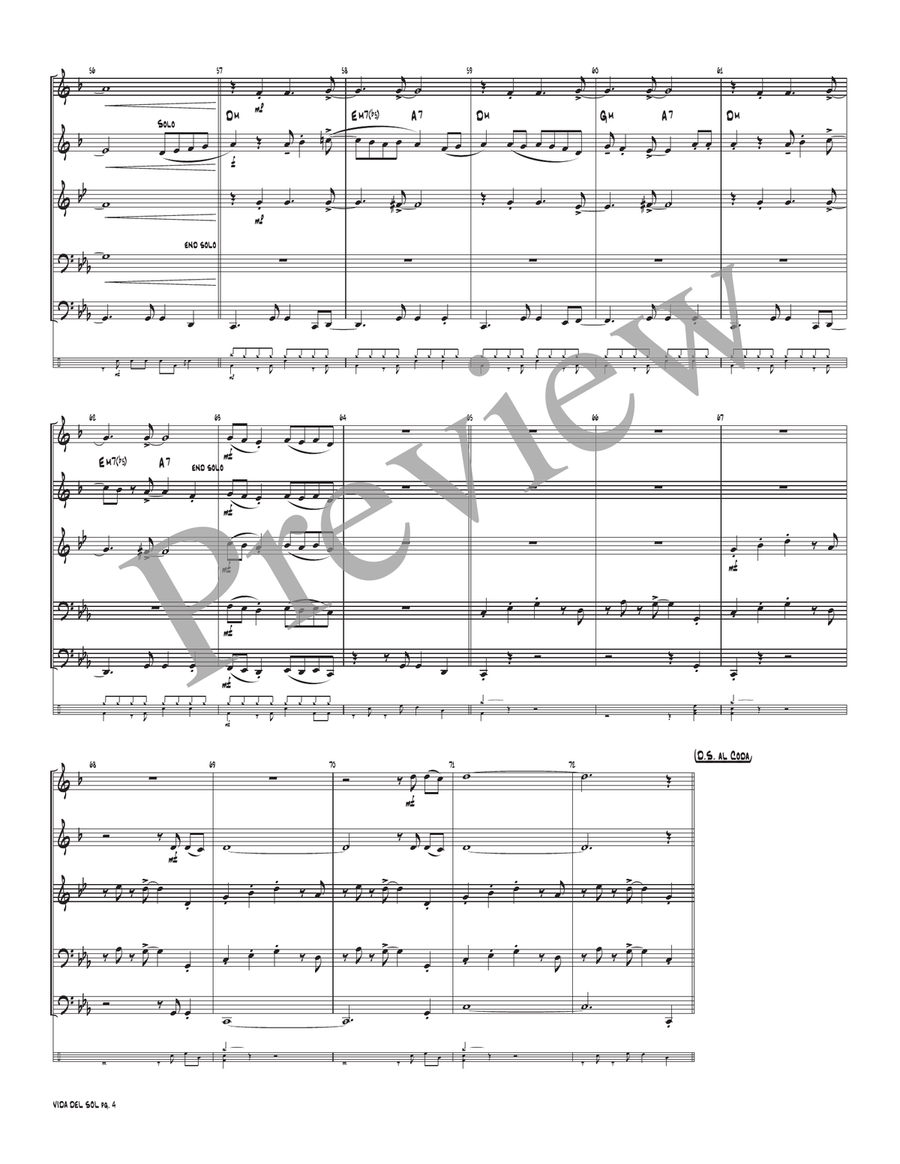 Vida del Sol Vida del Sol Small Ensemble scores gallery preview page 6