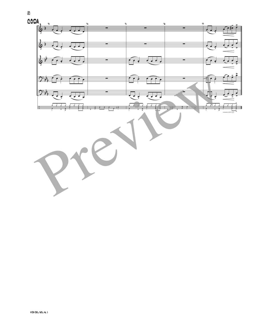 Vida del Sol Vida del Sol Small Ensemble scores gallery preview page 7