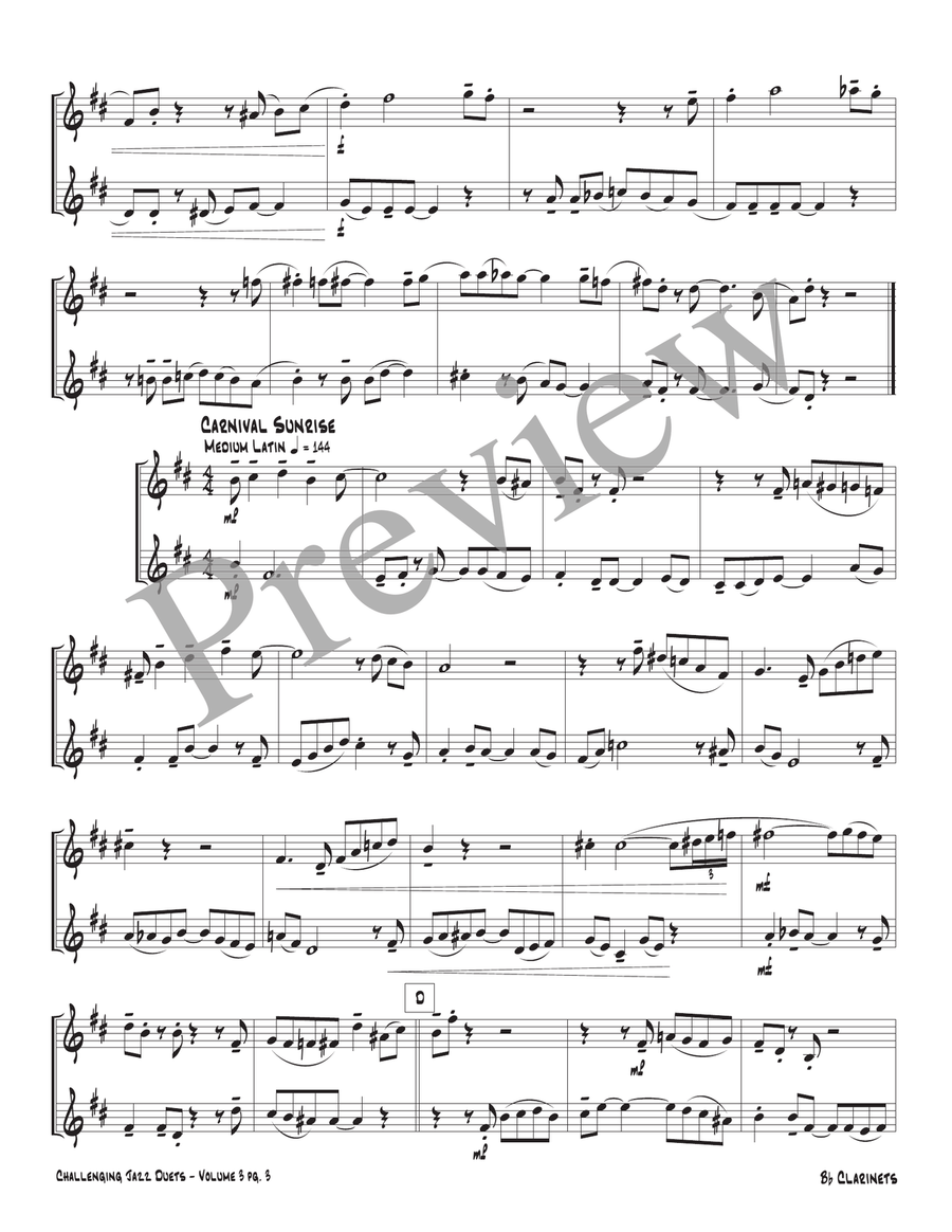 Challenging Jazz Duets Volume 3 Clarinet Duet scores gallery preview page 5