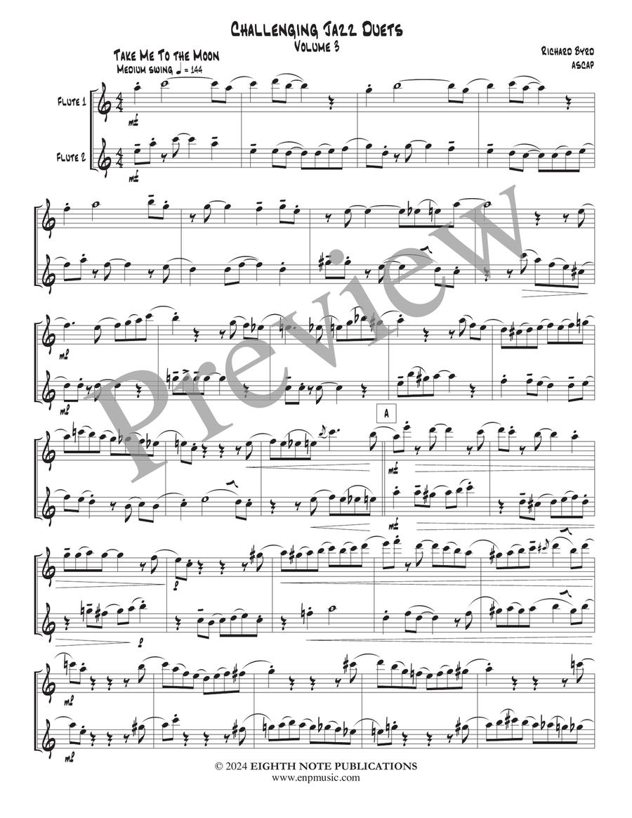 Challenging Jazz Duets Volume 3 Flute Duet scores gallery preview page 3