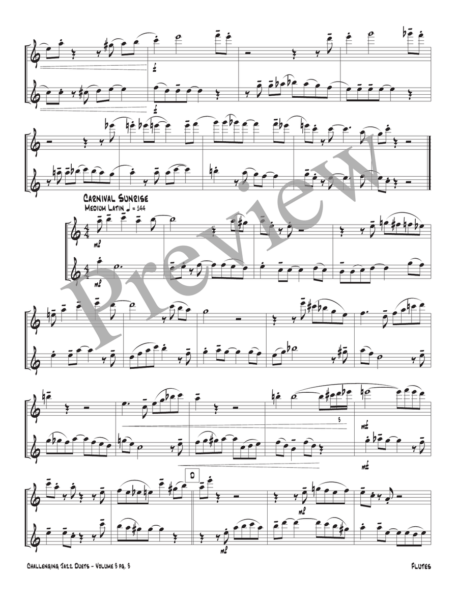 Challenging Jazz Duets Volume 3 Flute Duet scores gallery preview page 5