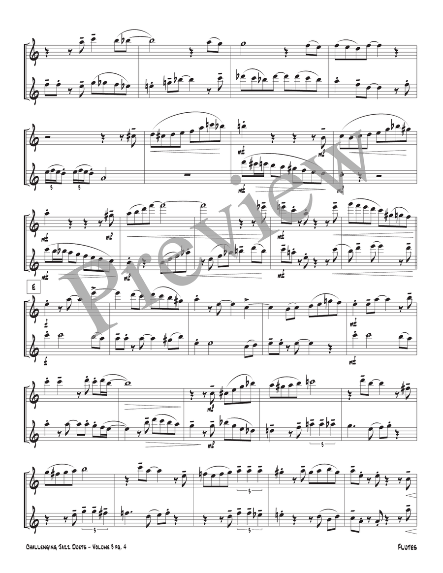 Challenging Jazz Duets Volume 3 Flute Duet scores gallery preview page 6