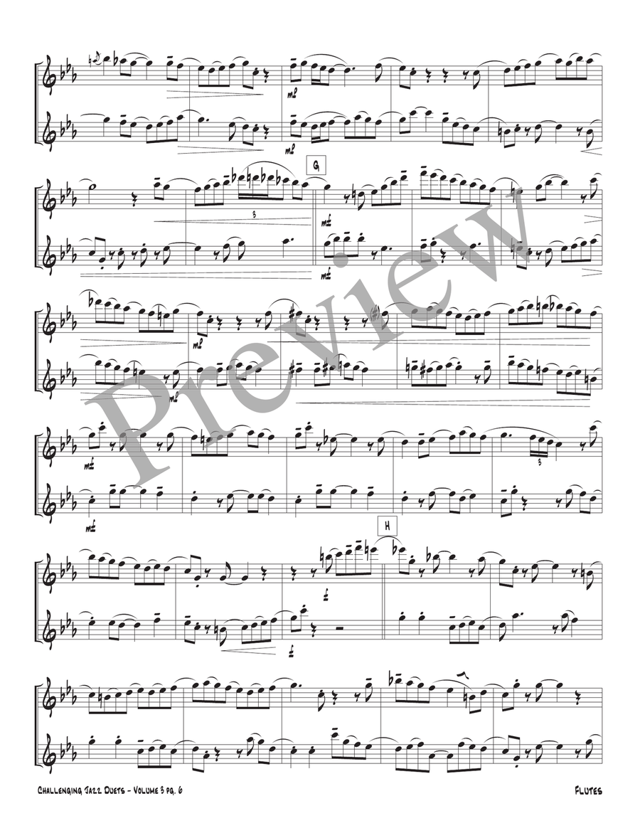 Challenging Jazz Duets Volume 3 Flute Duet scores gallery preview page 8
