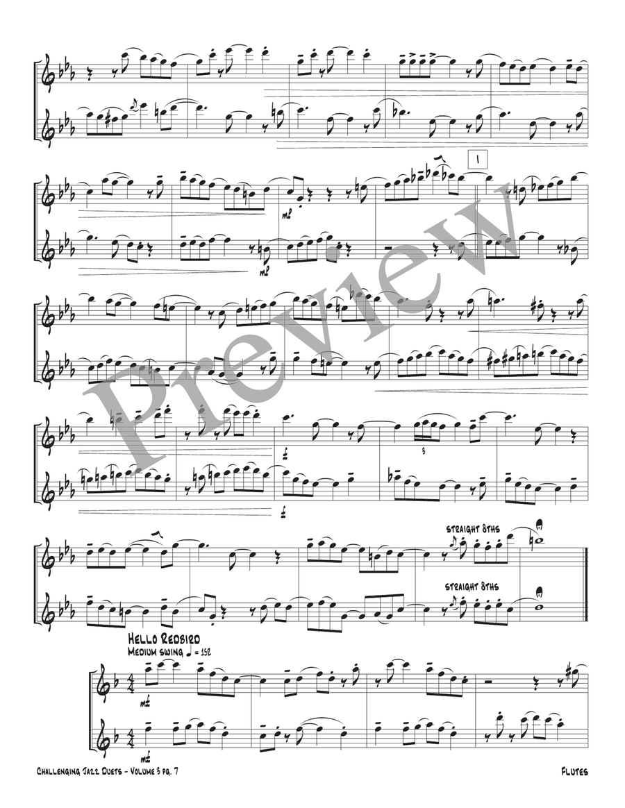 Challenging Jazz Duets Volume 3 Flute Duet scores gallery preview page 9