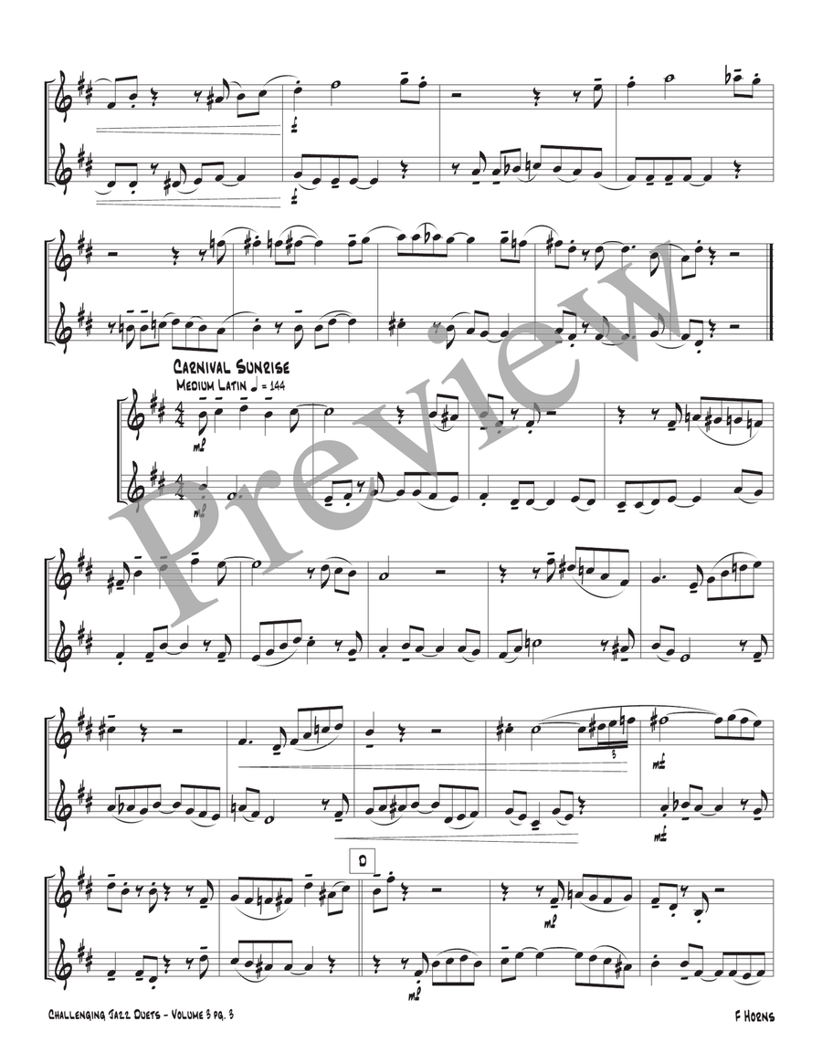 Challenging Jazz Duets Volume 3 Brass Duet scores gallery preview page 5