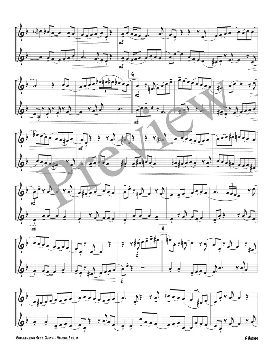 Challenging Jazz Duets Volume 3 Brass Duet scores gallery preview page 8