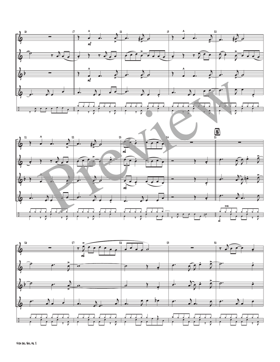 Vida del Sol Vida del Sol Small Ensemble scores gallery preview page 4
