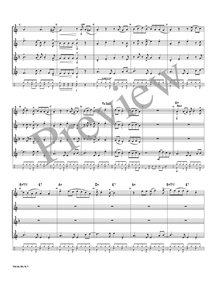Vida del Sol Vida del Sol Small Ensemble scores gallery preview page 5