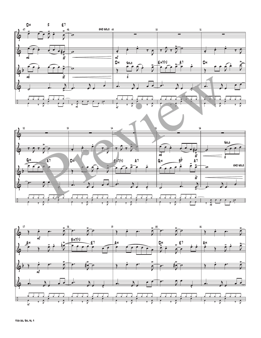 Vida del Sol Vida del Sol Small Ensemble scores gallery preview page 6