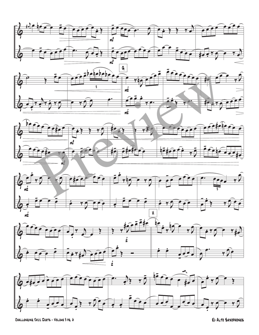 Challenging Jazz Duets Volume 3 Woodwind Duet scores gallery preview page 8
