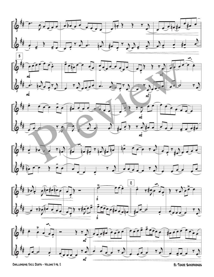 Challenging Jazz Duets Volume 3 Woodwind Duet scores gallery preview page 4