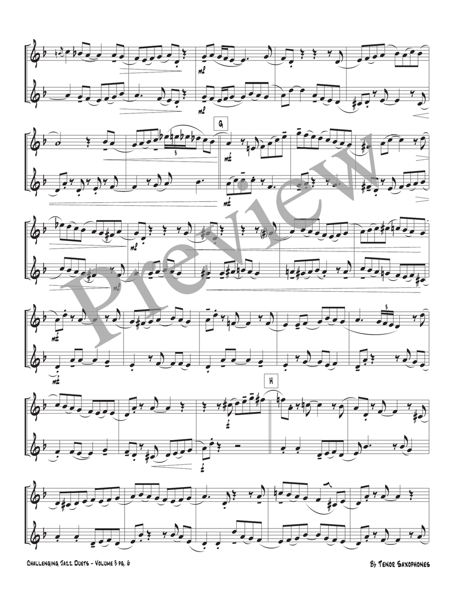 Challenging Jazz Duets Volume 3 Woodwind Duet scores gallery preview page 8