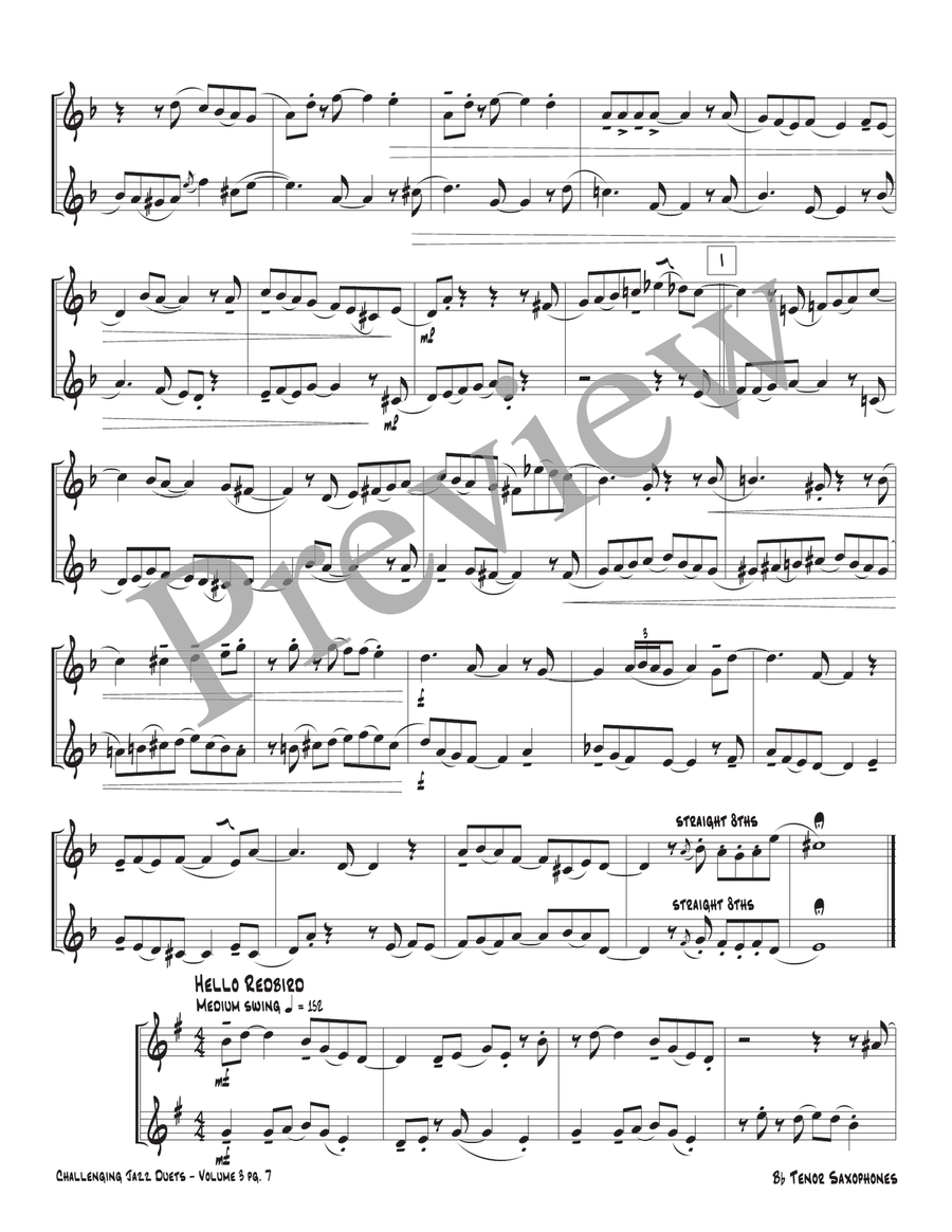 Challenging Jazz Duets Volume 3 Woodwind Duet scores gallery preview page 9