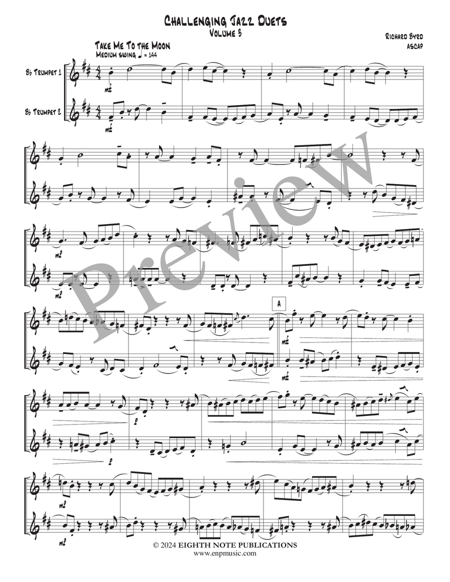 Challenging Jazz Duets Volume 3 Trumpet Duet scores gallery preview page 3