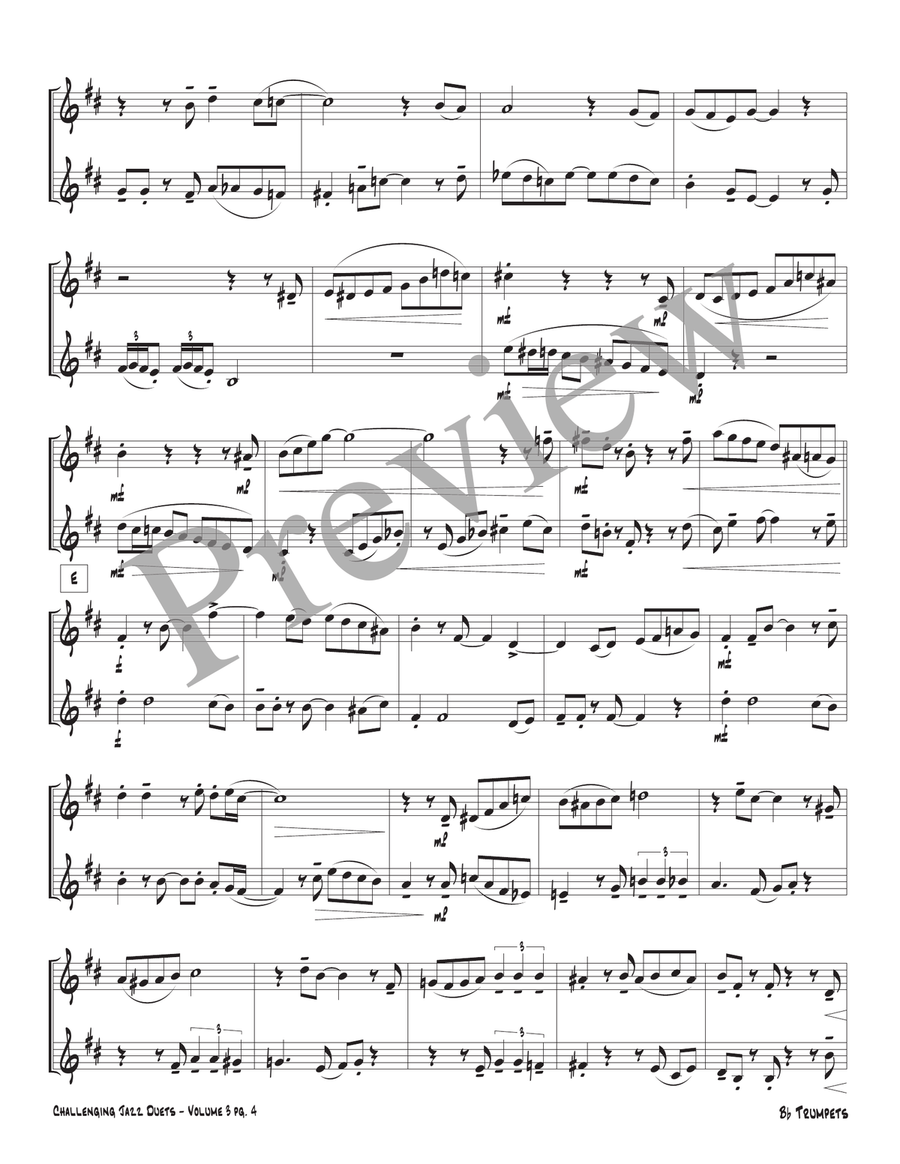 Challenging Jazz Duets Volume 3 Trumpet Duet scores gallery preview page 6