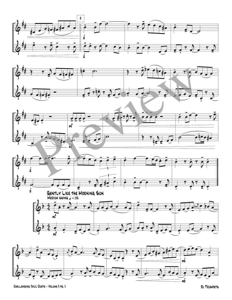 Challenging Jazz Duets Volume 3 Trumpet Duet scores gallery preview page 7