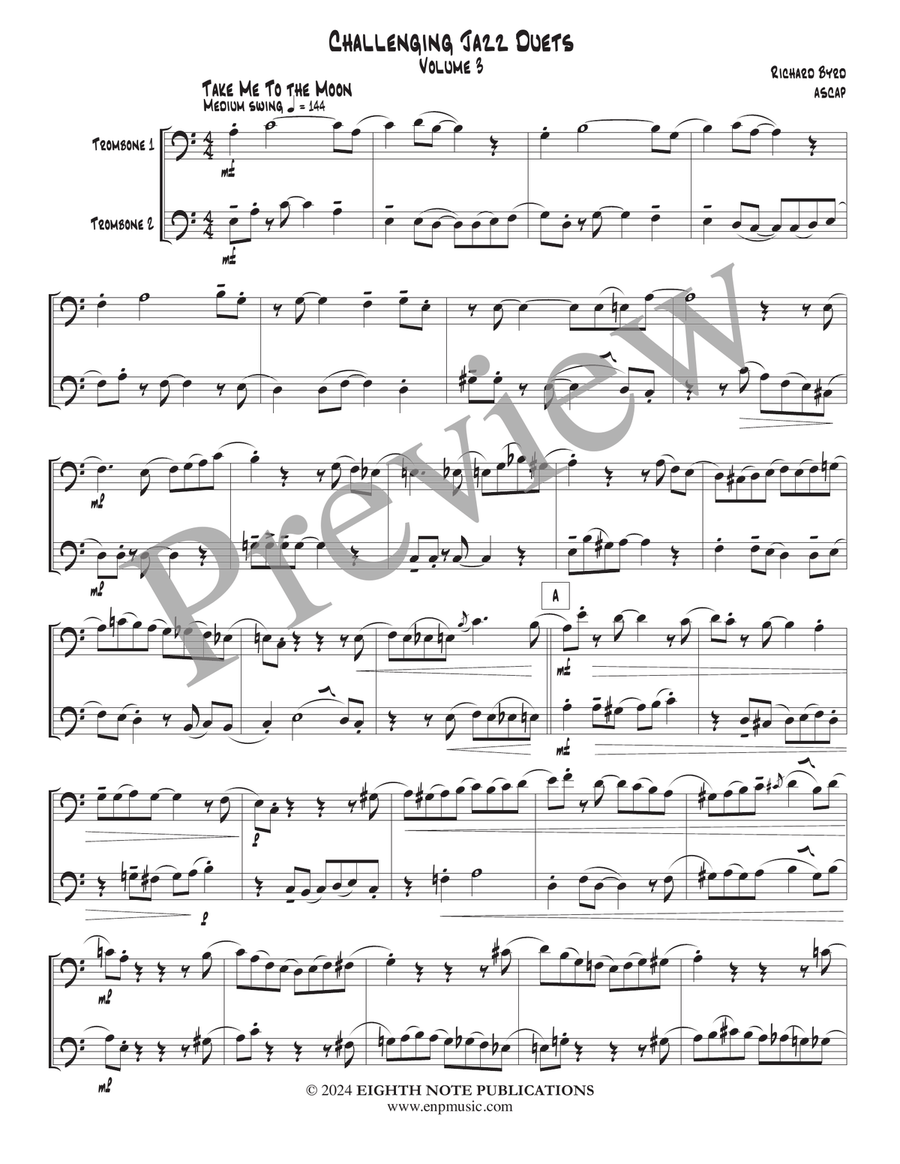 Challenging Jazz Duets Volume 3 Trombone Duet scores gallery preview page 3