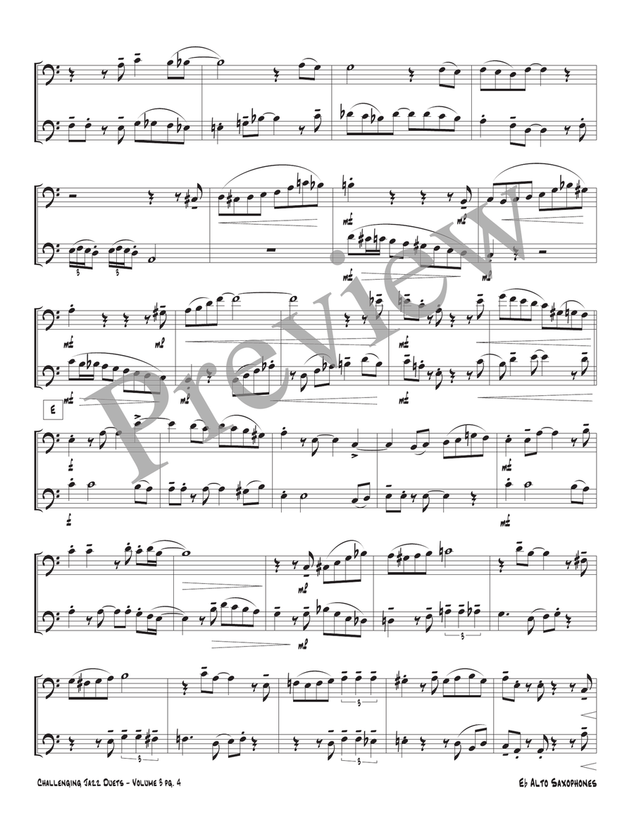 Challenging Jazz Duets Volume 3 Trombone Duet scores gallery preview page 6