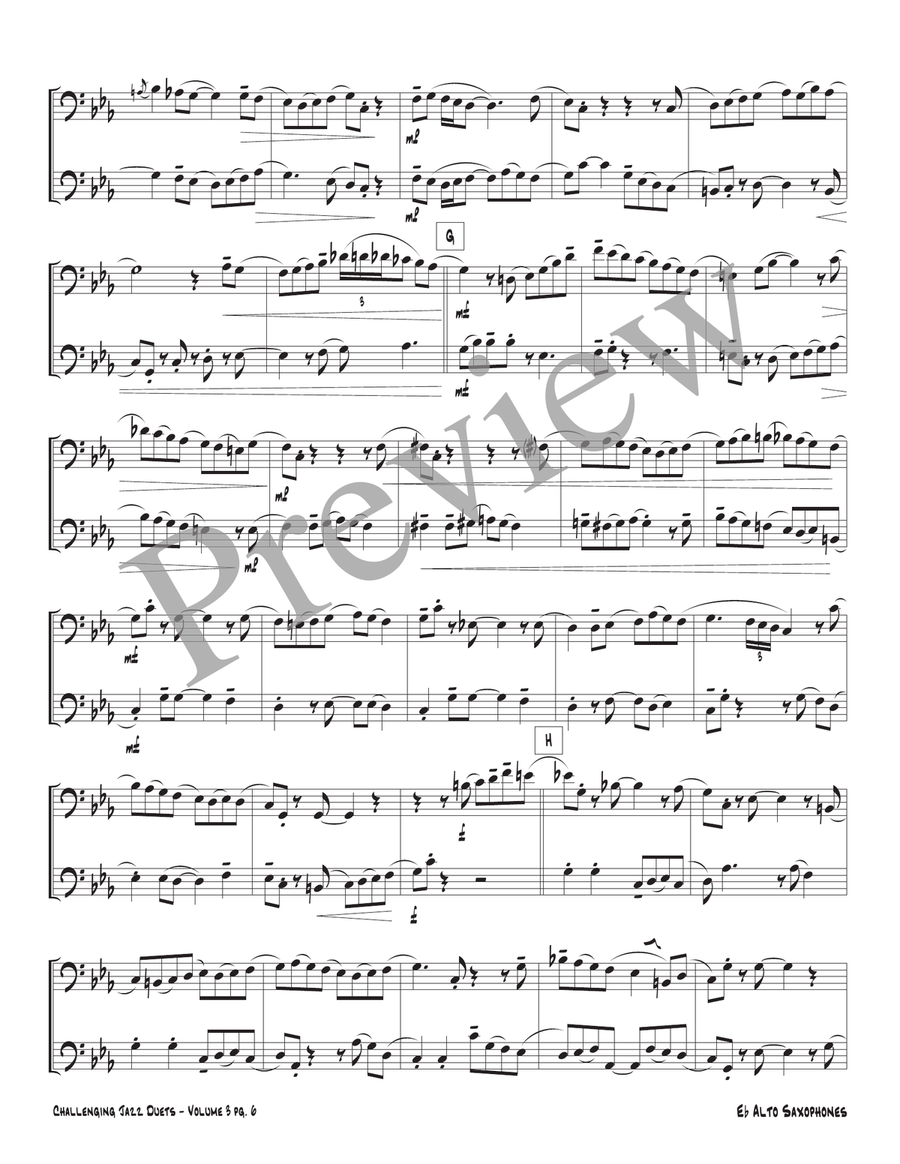 Challenging Jazz Duets Volume 3 Trombone Duet scores gallery preview page 8