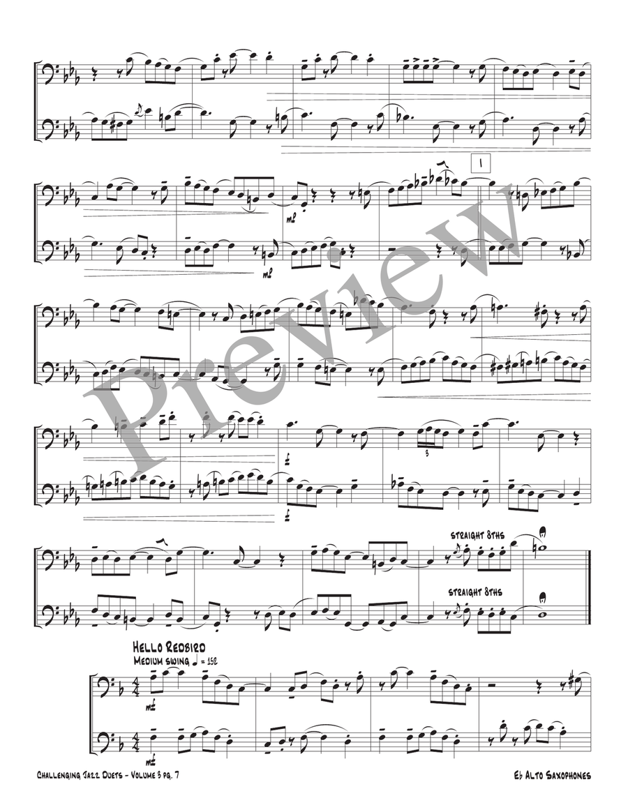 Challenging Jazz Duets Volume 3 Trombone Duet scores gallery preview page 9