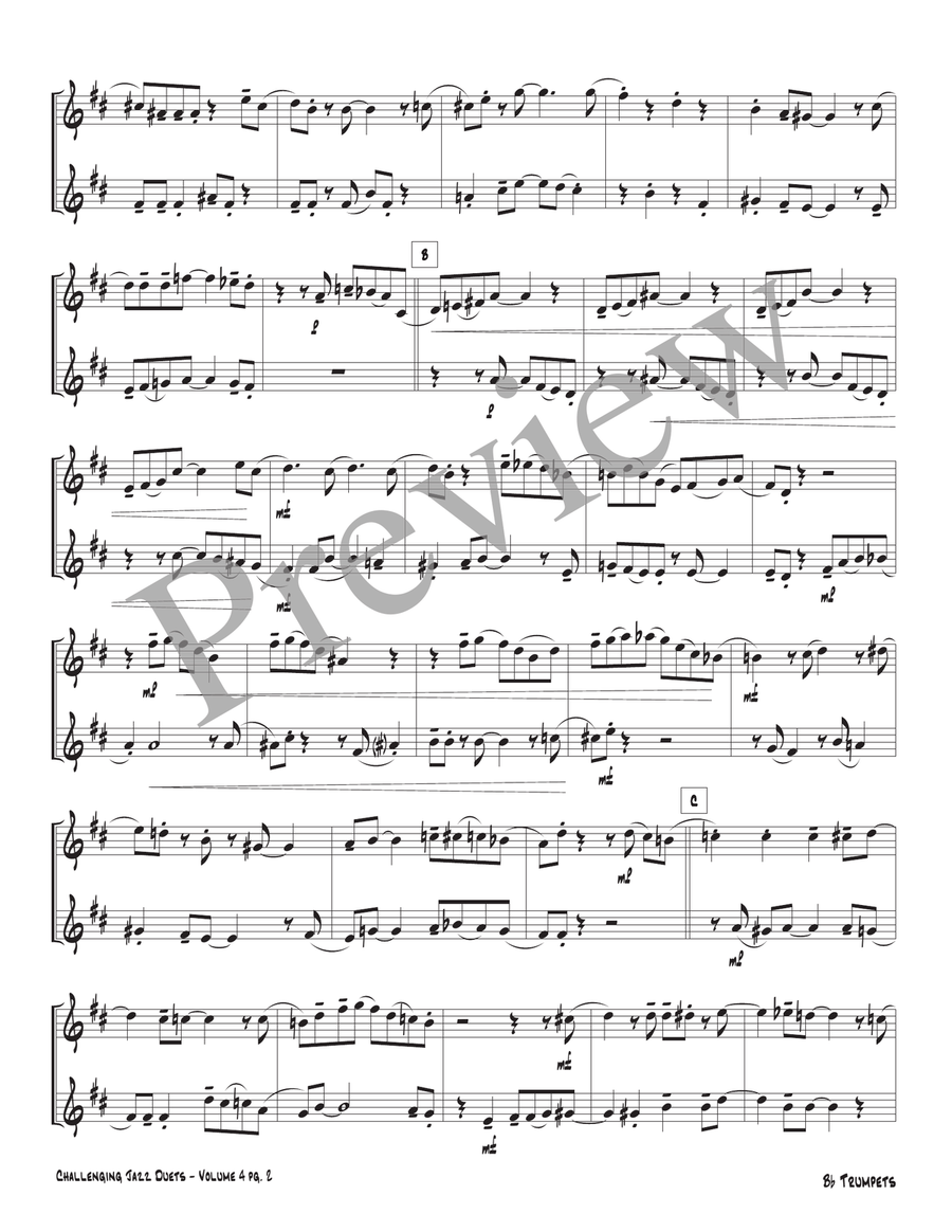 Challenging Jazz Duets Volume 4 Trumpet Duet scores gallery preview page 4