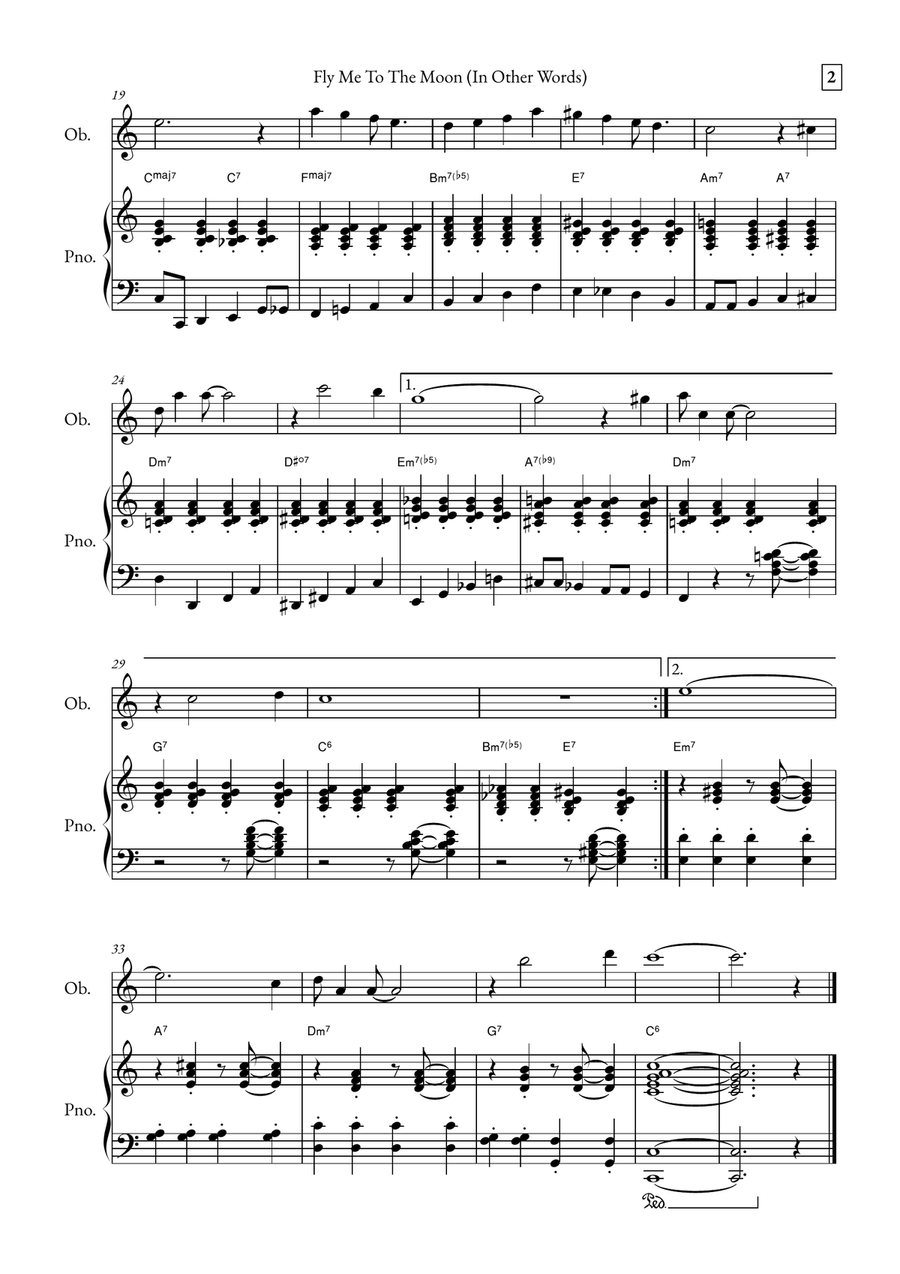Fly Me To The Moon (In Other Words) Piano scores gallery preview page 2