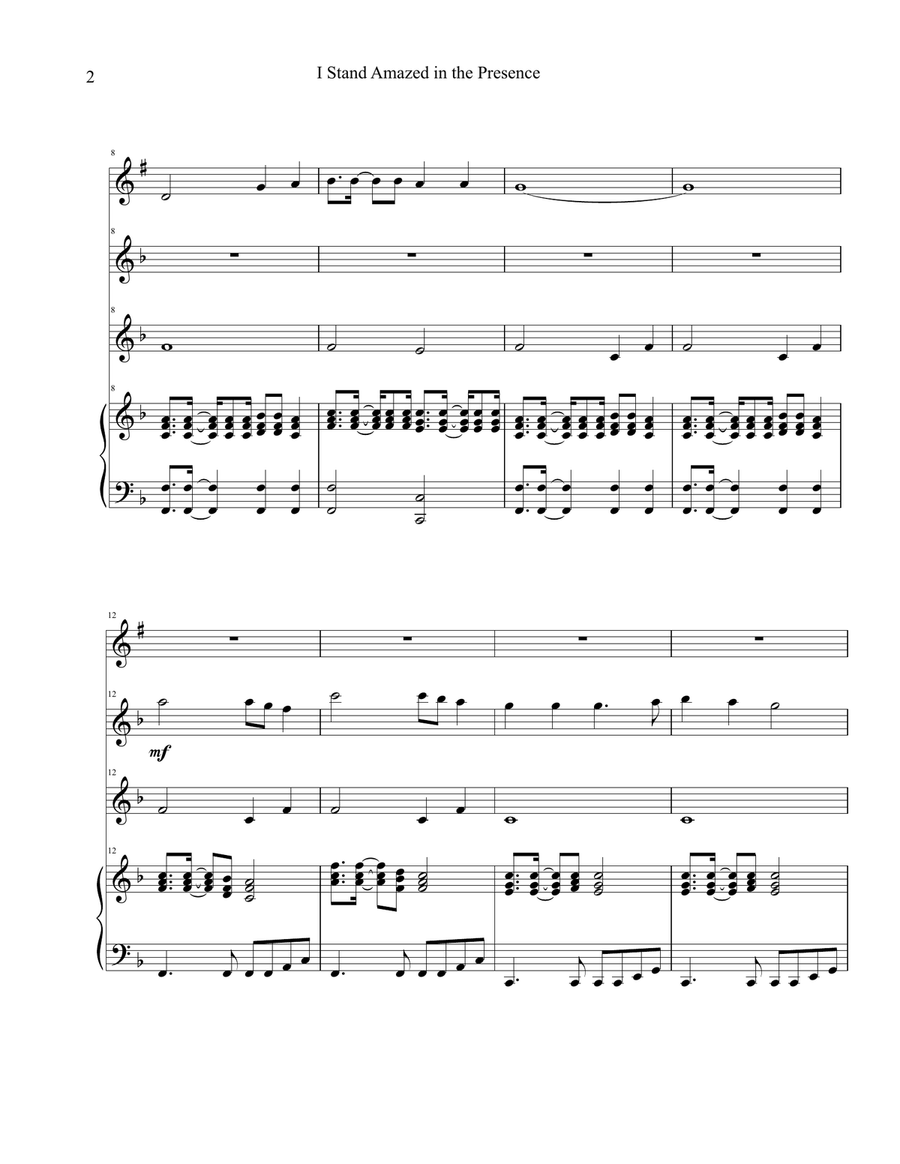 I Stand Amazed in the Presence Flute scores gallery preview page 2