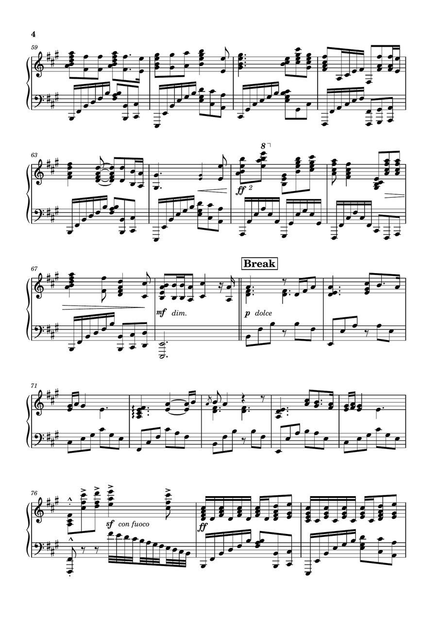 Die With A Smile Die With A Smile Piano Solo scores gallery preview page 4