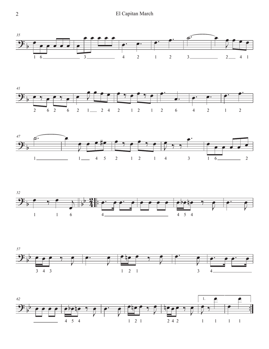 El Capitan March for Trombone Bass Trombone scores gallery preview page 5