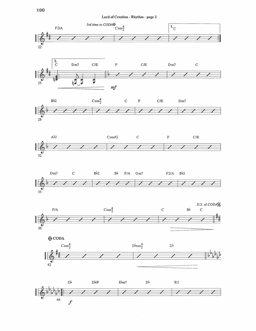 Lord of Creation (Rhythm Chart) Piano scores gallery preview page 2