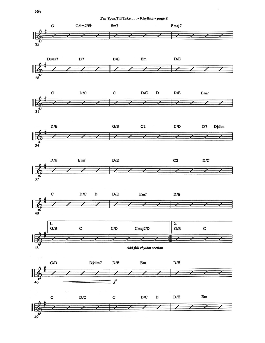 I'm Your Child / I'll Take This Time (Rhythm Chart) Piano scores gallery preview page 2