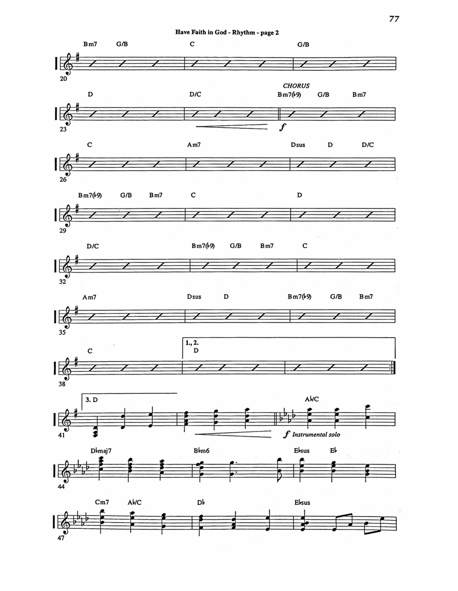 Have Faith In God (Rhythm Chart) Piano scores gallery preview page 2