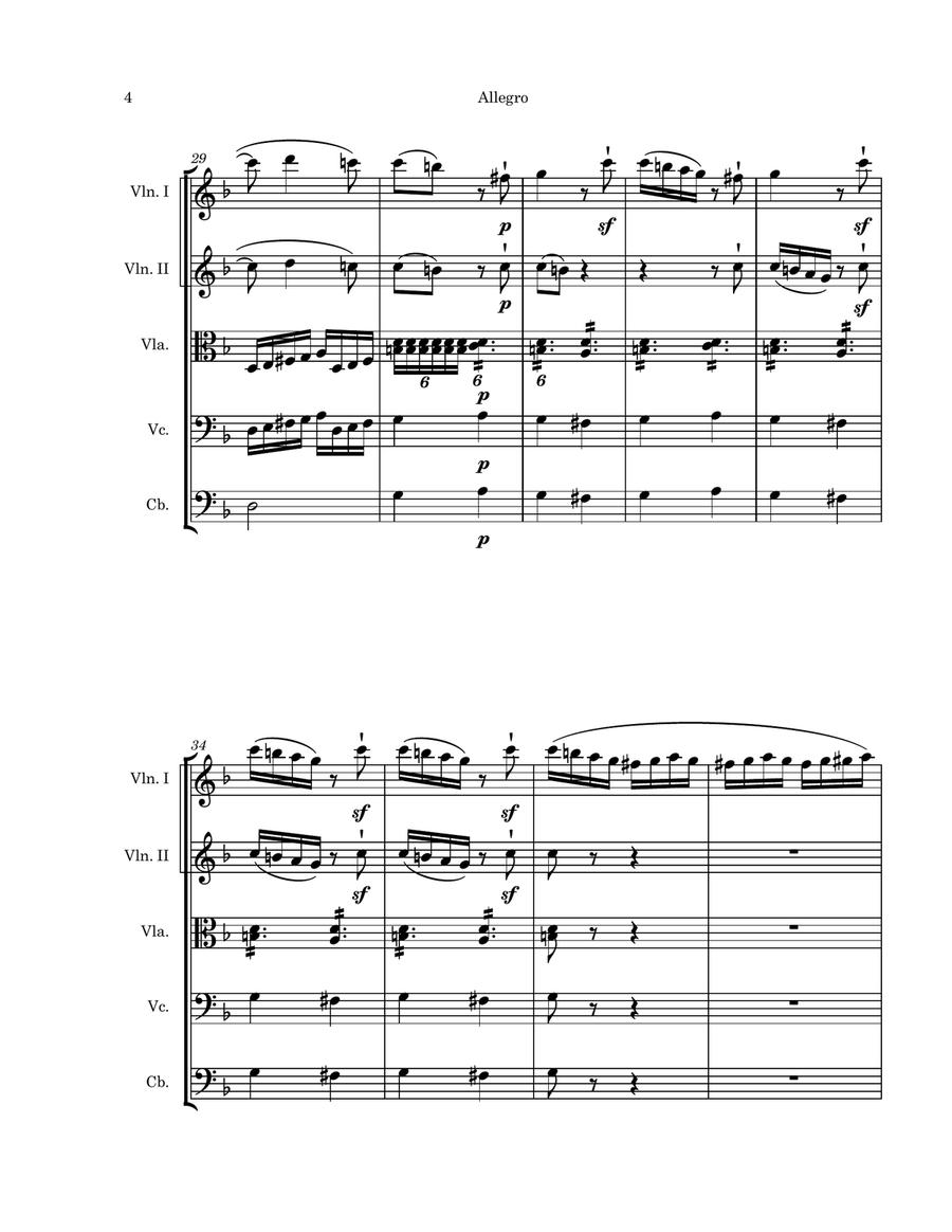 Piano Sonata No. 6 in F Major, Op. 10, No. 2 String Orchestra scores gallery preview page 6