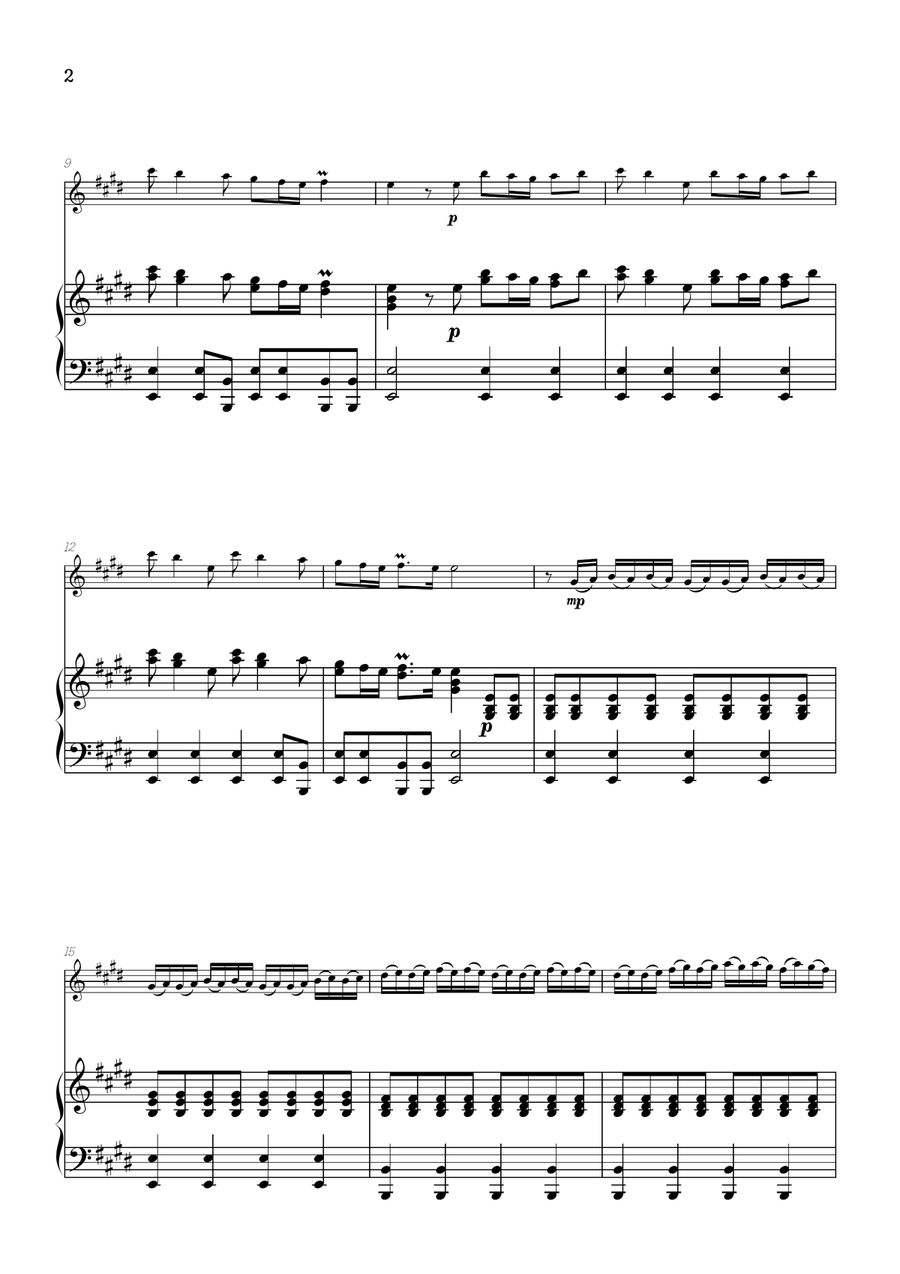 Vivaldi • The Four Seasons: Spring | flute sheet music w/ piano accompaniment Chamber Music scores gallery preview page 2