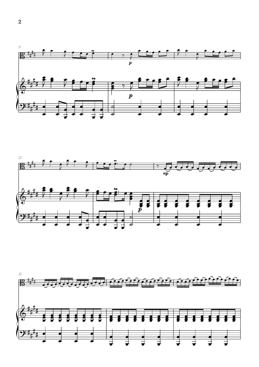 Vivaldi • The Four Seasons: Spring | viola sheet music w/ piano accompaniment Chamber Music scores gallery preview page 2