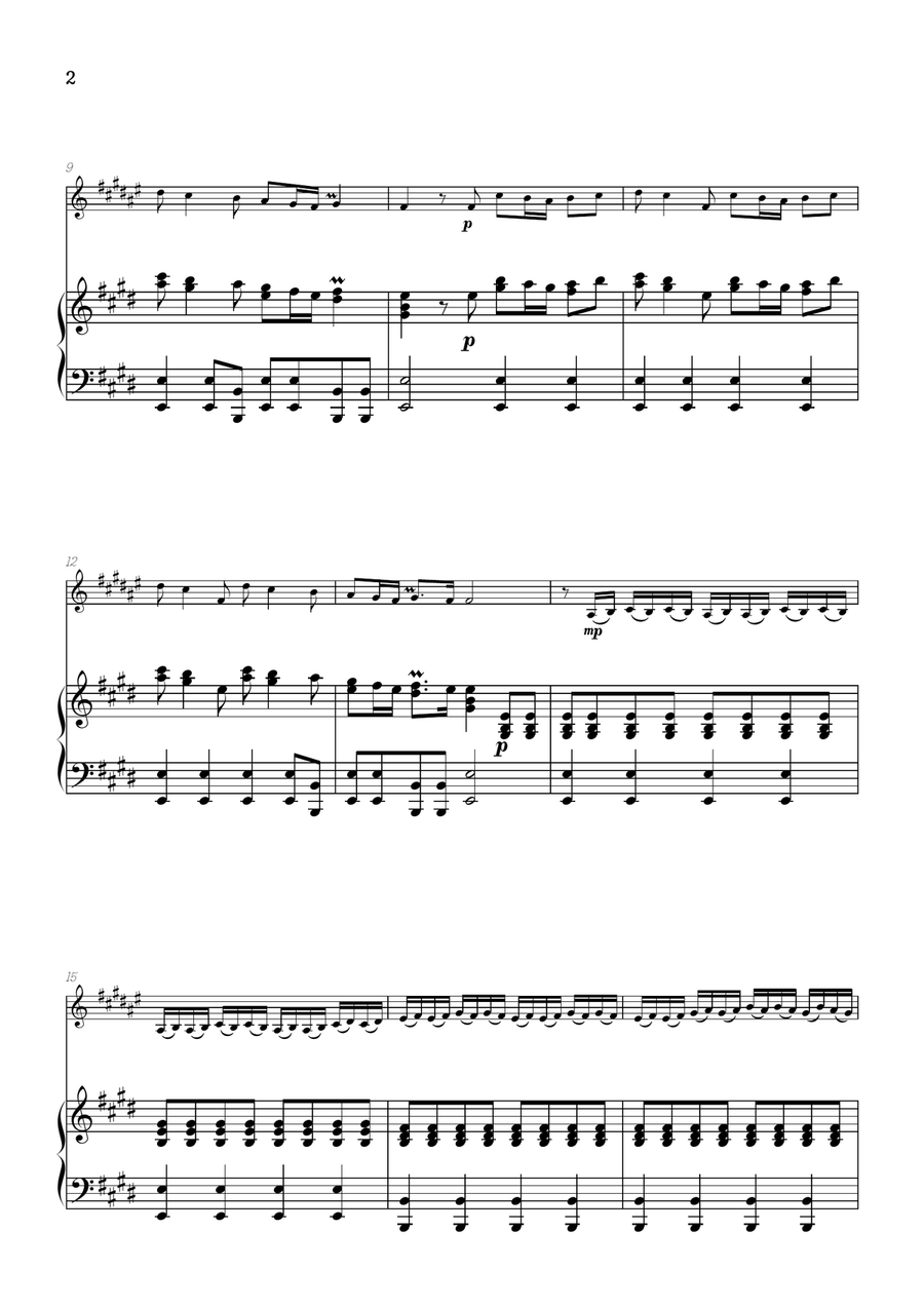 Vivaldi • The Four Seasons: Spring | clarinet sheet music w/ piano accompaniment Chamber Music scores gallery preview page 2