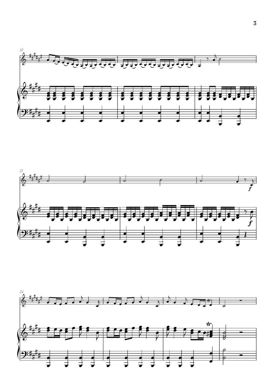 Vivaldi • The Four Seasons: Spring | clarinet sheet music w/ piano accompaniment Chamber Music scores gallery preview page 3
