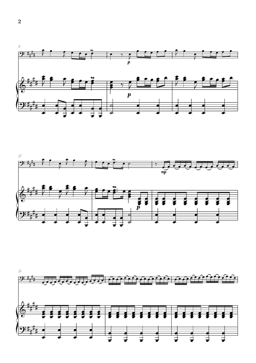 Vivaldi • The Four Seasons: Spring | trombone sheet music w/ piano accompaniment Chamber Music scores gallery preview page 2