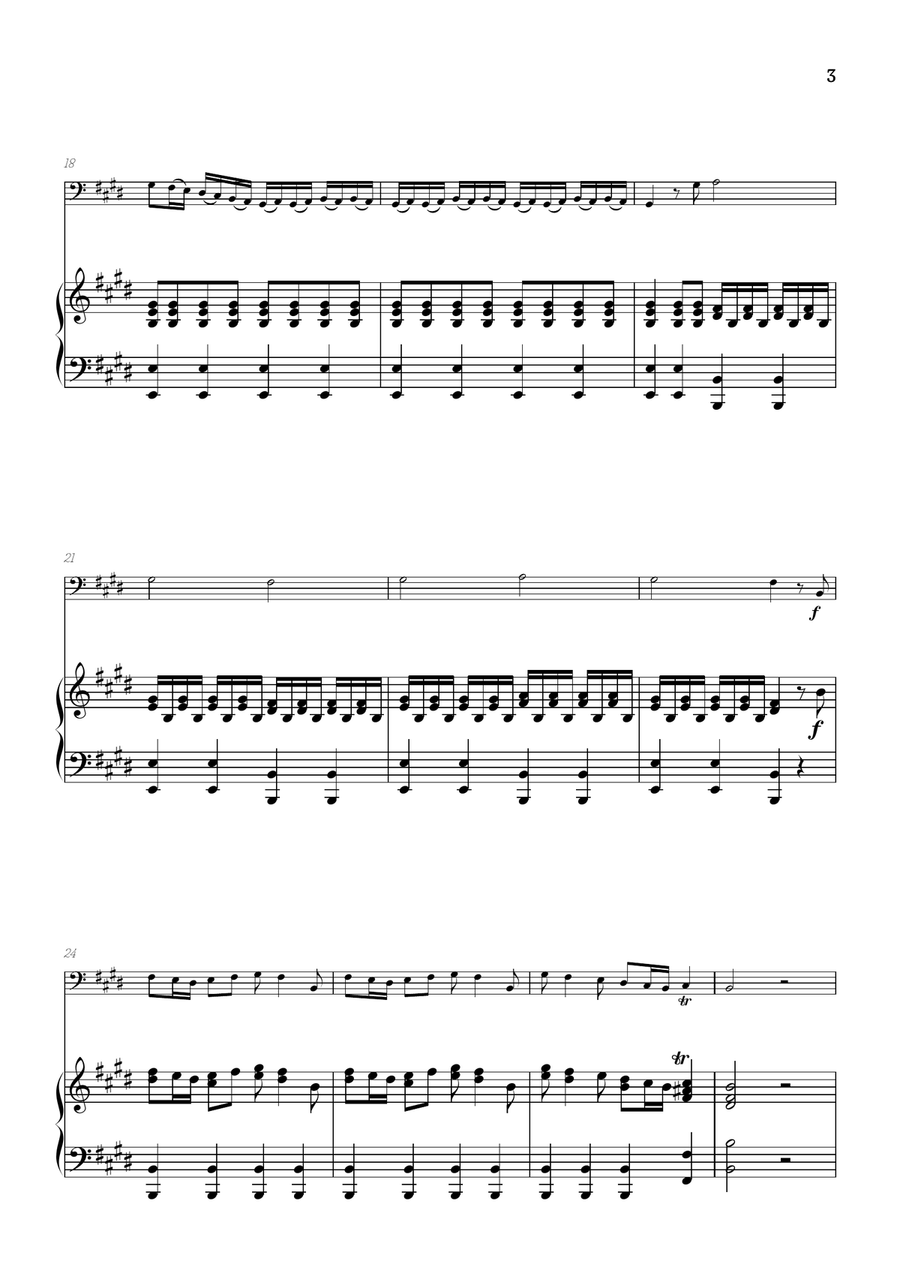 Vivaldi • The Four Seasons: Spring | trombone sheet music w/ piano accompaniment Chamber Music scores gallery preview page 3