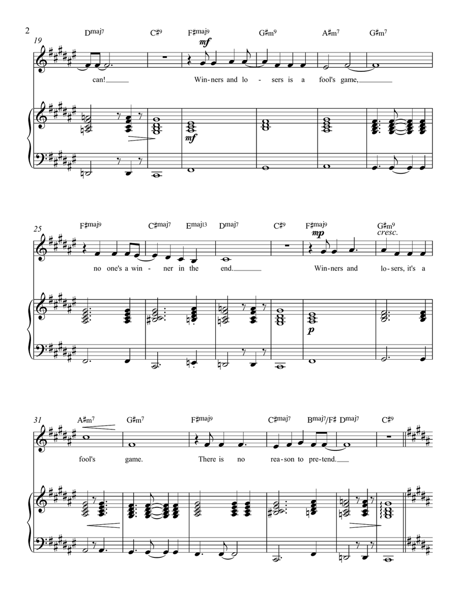 Fool's Game Piano, Vocal scores gallery preview page 3