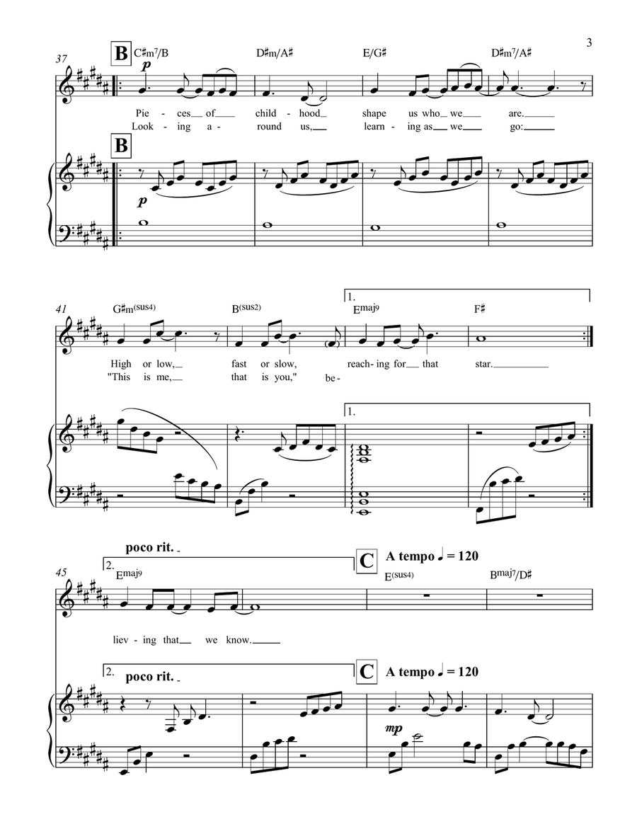 Fool's Game Piano, Vocal scores gallery preview page 4