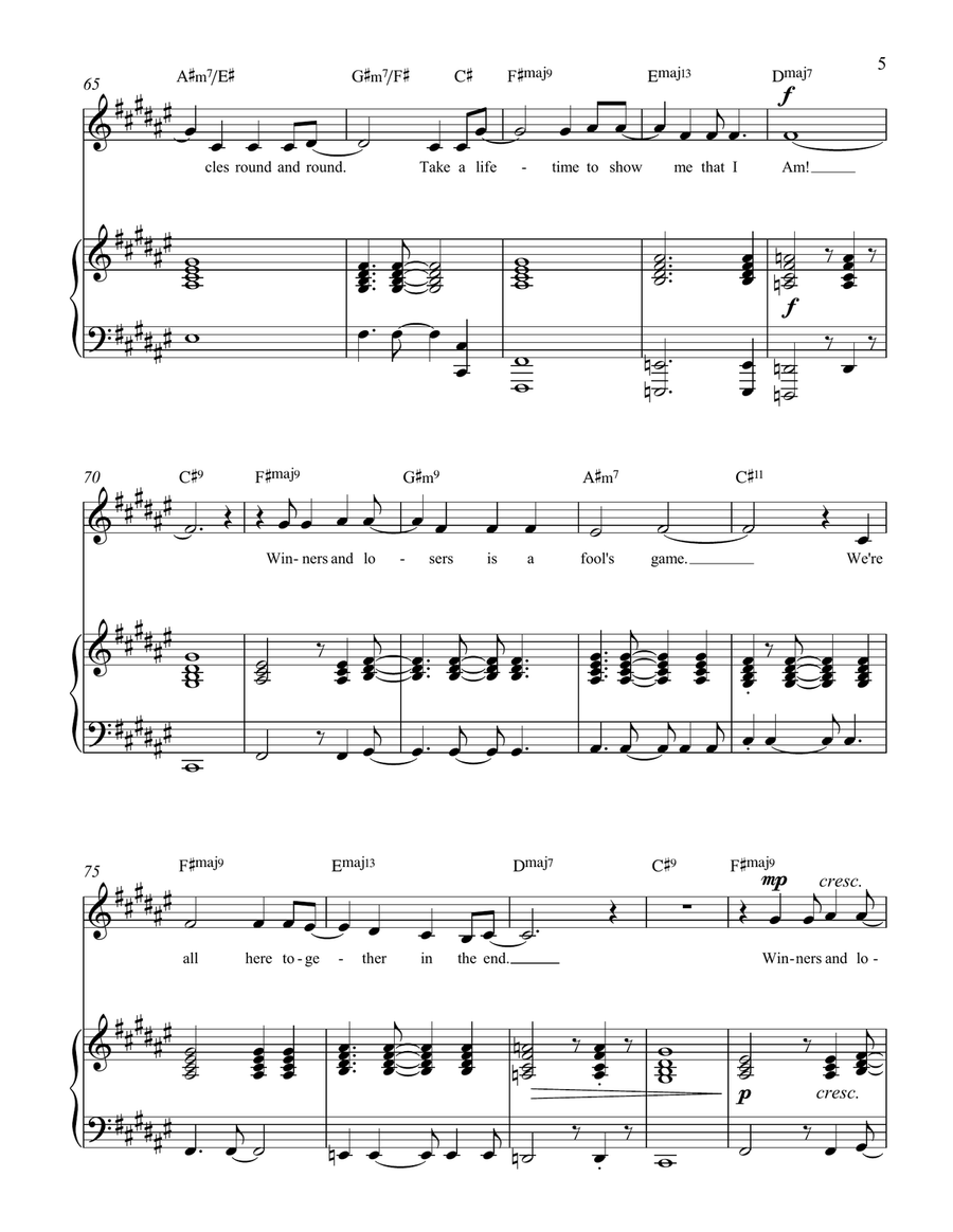 Fool's Game Piano, Vocal scores gallery preview page 6