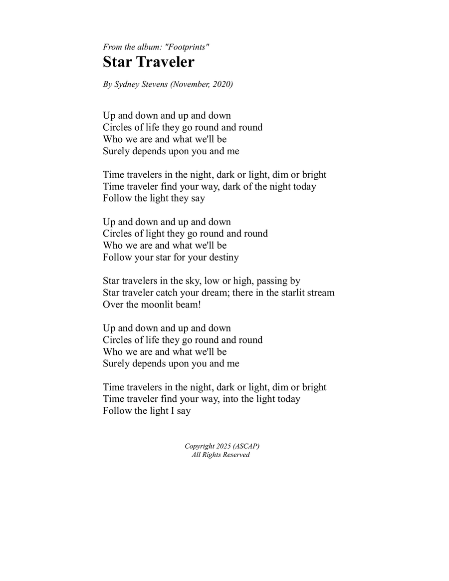 Star Traveler Piano, Vocal scores gallery preview page 1