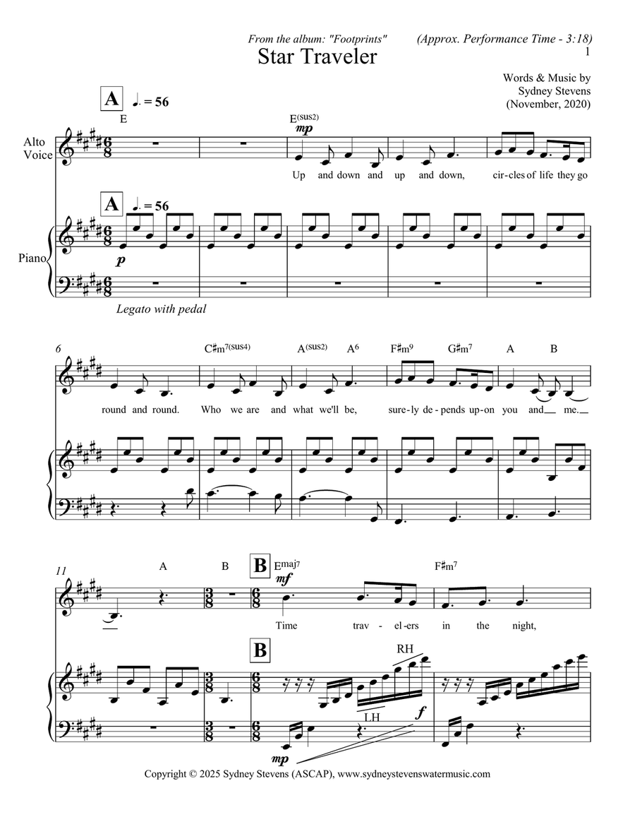 Star Traveler Piano, Vocal scores gallery preview page 2