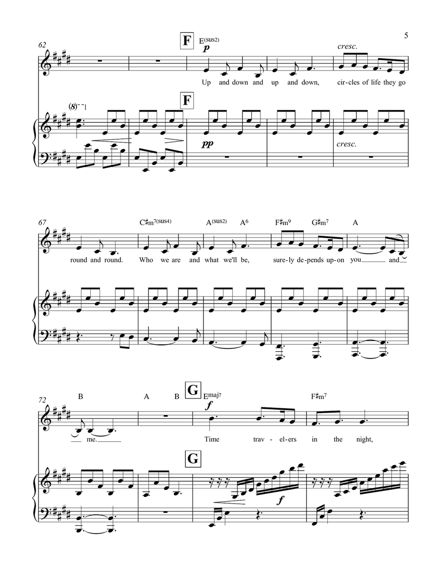 Star Traveler Piano, Vocal scores gallery preview page 6